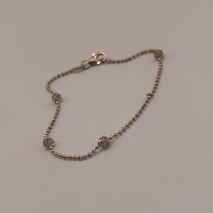 Elegant Silver Beaded Bracelet